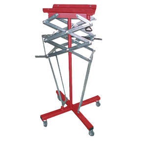 AGAB 046 - macaco (mecânico) para retirar e colocar câmbio de veículos de passeio, embaixo de elevador. alt. min.: 1,15 m - alt. máx.: 2,05 m